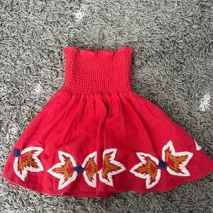 Revolve Preppy Red Floral Mini Skirt Never Worn